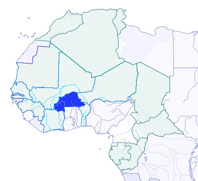Historical Haute-Volta map